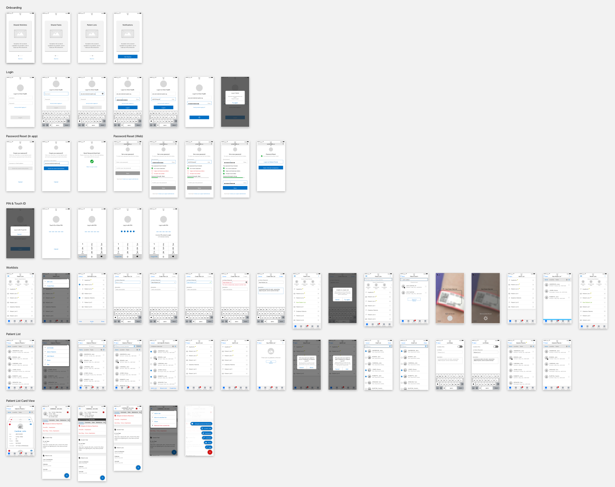 Clinical Companion Wireframe